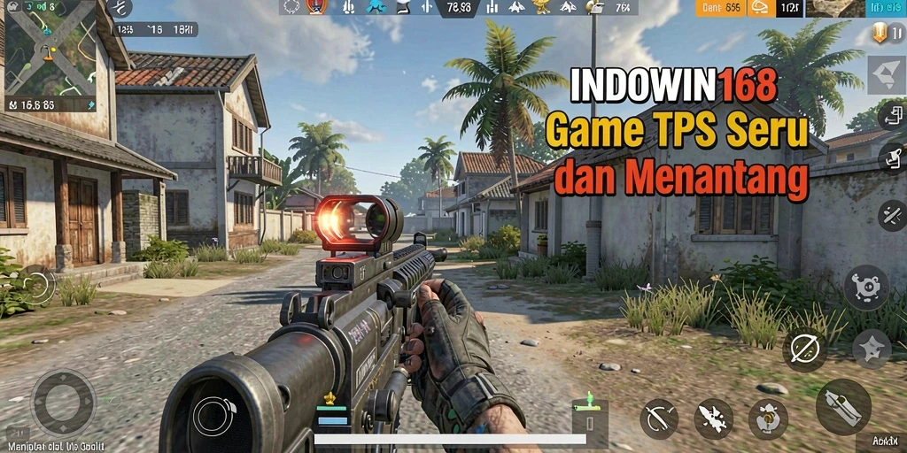 Tampilan aksi seru dalam game TPS INDOWIN168 saat pertempuran berlangsung.
