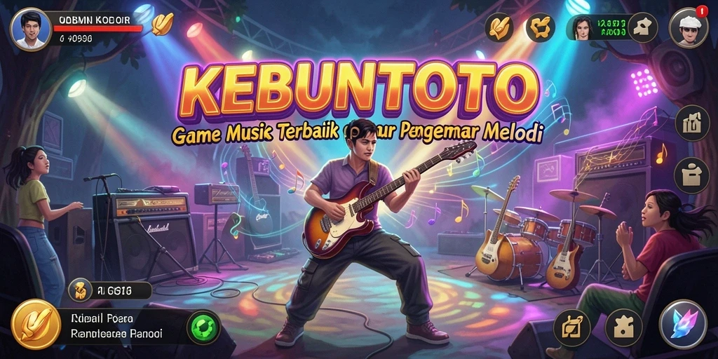 Tampilan gameplay seru dari KEBUNTOTO yang penuh musik dan tantangan.