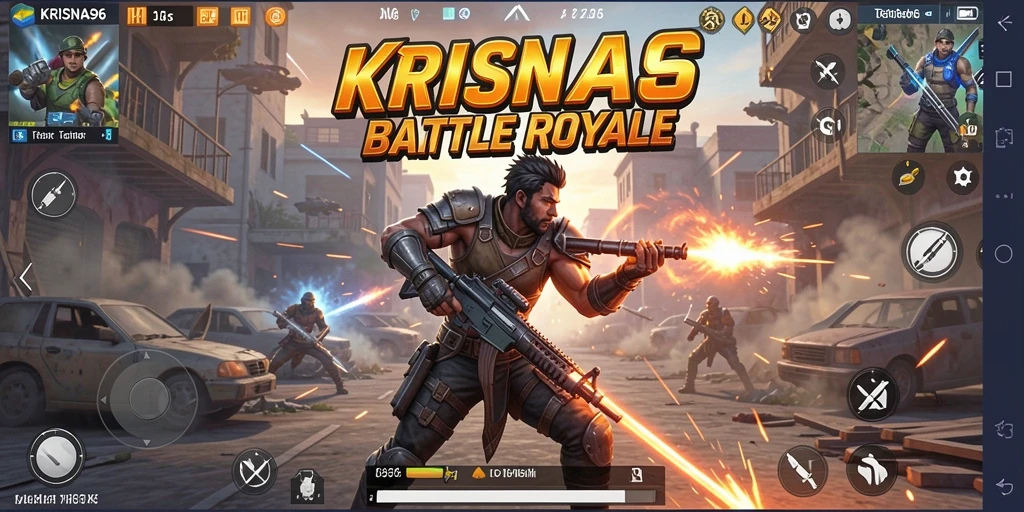 Screenshot utama KRISNA96 menampilkan momen action perfeksionis dalam permainan Battle Royale.