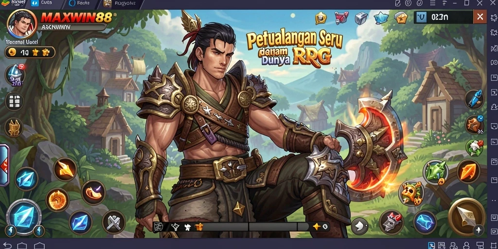 Tangkapan layar utama MAXWIN88 dengan gameplay RPG yang menarik.