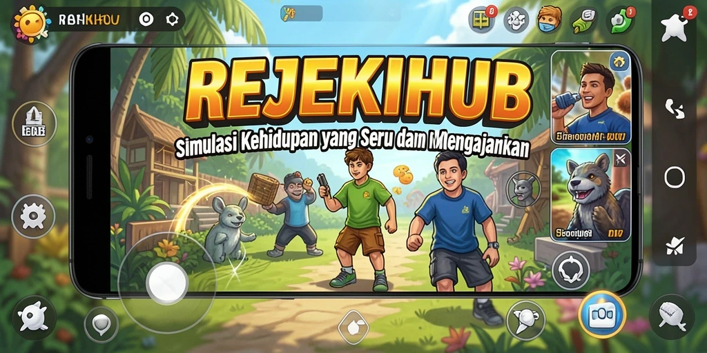 Tampilan gameplay <strong>REJEKIHUB</strong> dalam simulasi kehidupan yang menarik.
