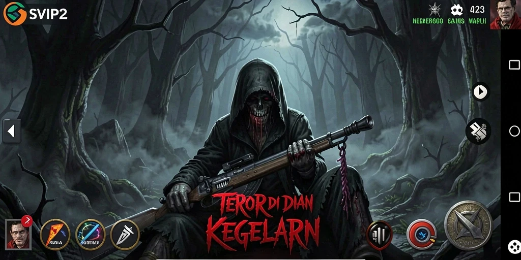Gameplay menegangkan di SVIP2 dengan suasana horor yang mencekam.